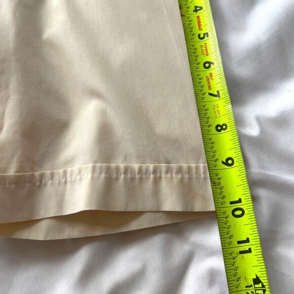 Challenger beige short sleeve button down shirt single‑needle Korea 70s/80s M - Picture 6 of 8